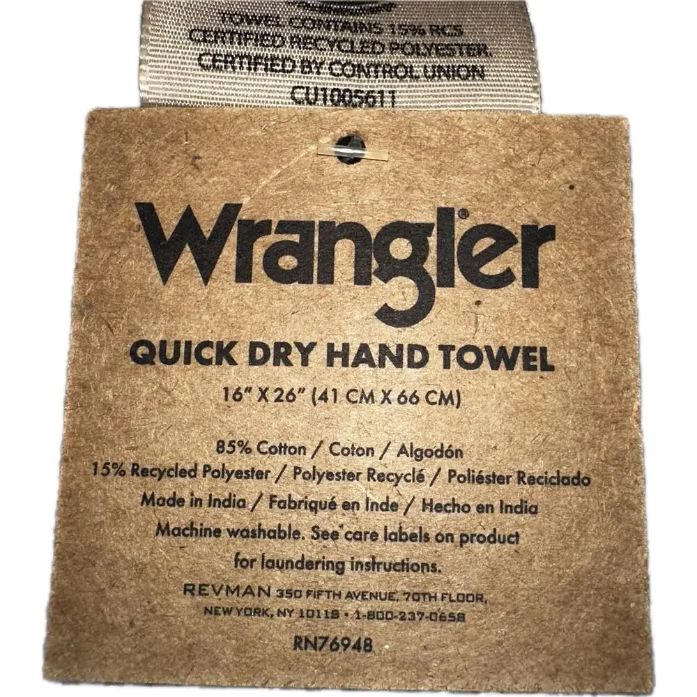 NEW Wrangler Paxton Gray Towel Set 4 Bath & 2 Hand